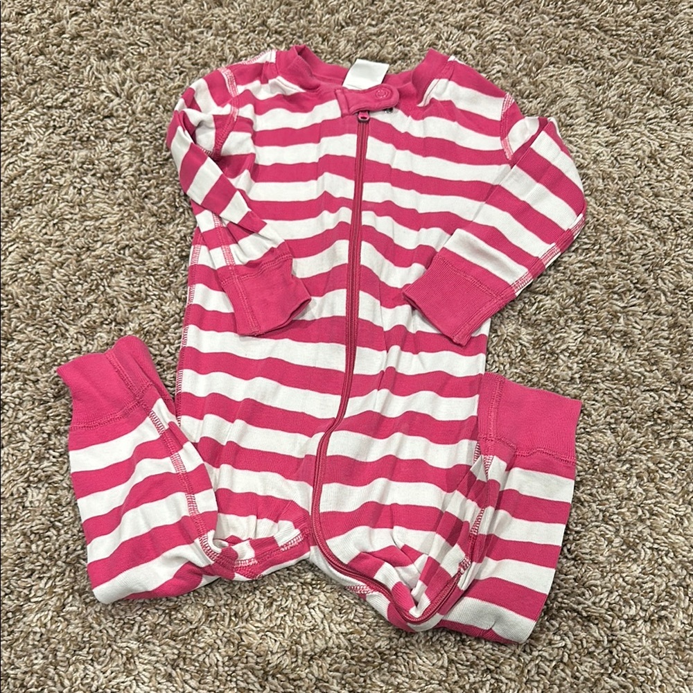 Pink Striped Kids One Piece